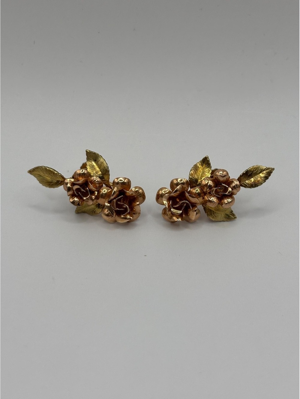 Vintage Two-tone 12k Gold Filled Krementz Screw Back Earrings